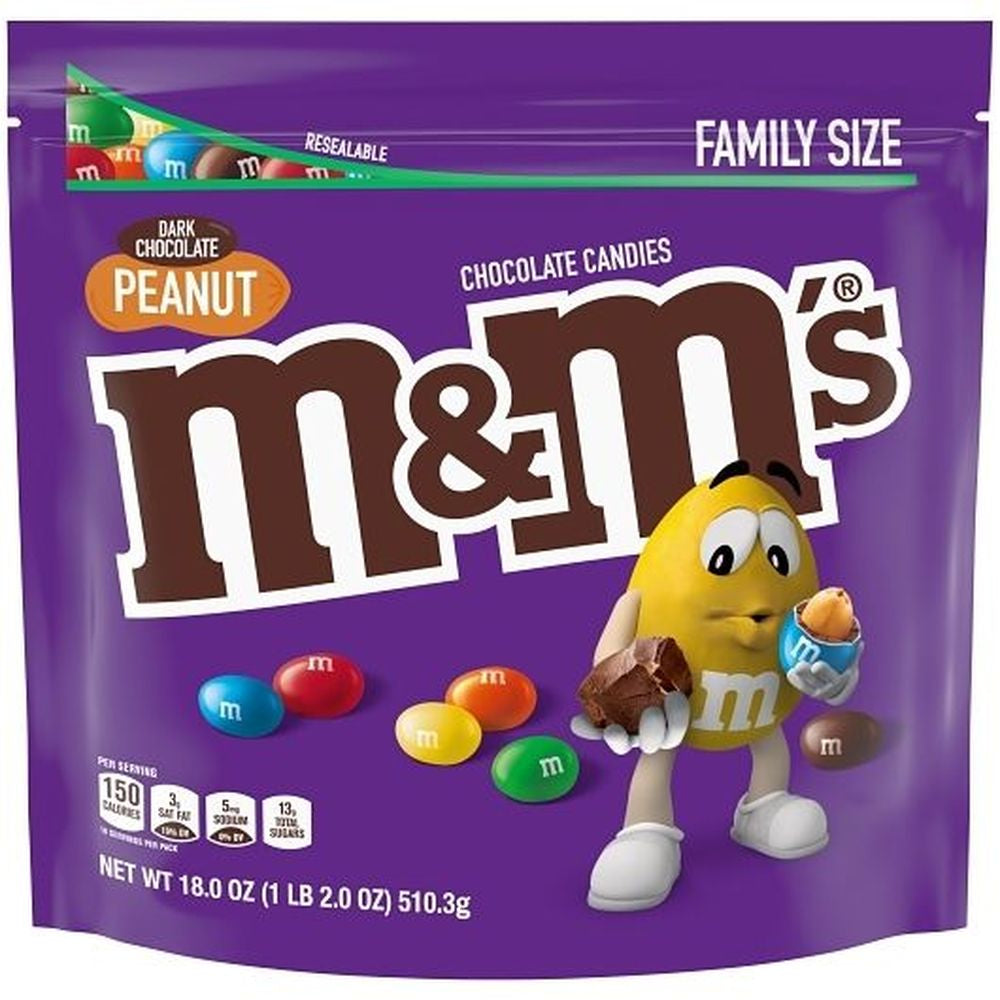 Dark Chocolate Peanut M&M’s Family Size 18 Oz