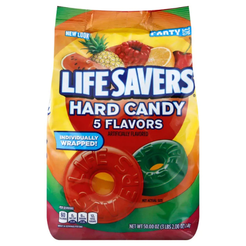 Life Saver 5 Flavor Hard Candy Party Mix 50 Oz