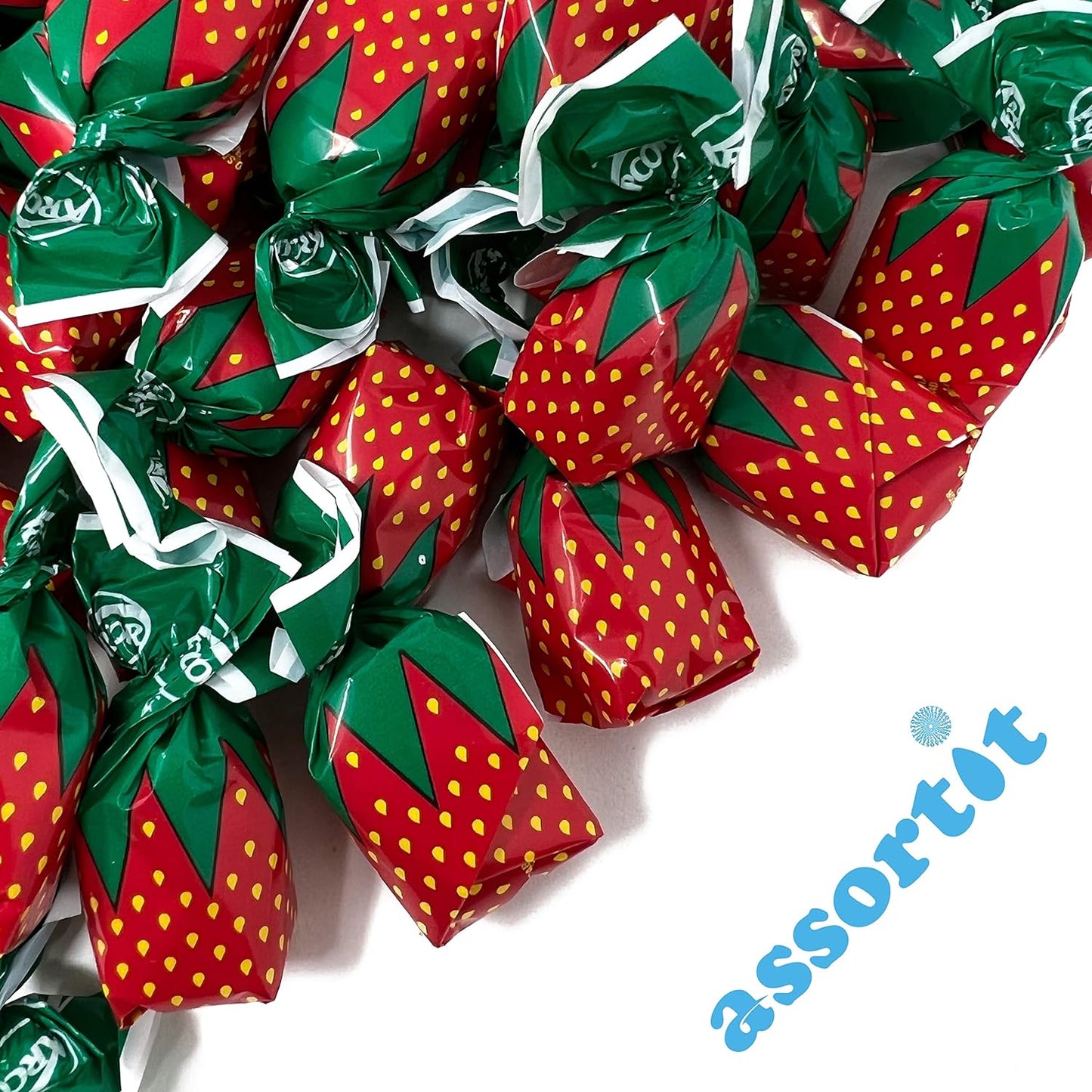 Arcor Strawberry Filled Hard Candy - 3 lbs Classic Strawberry Flavored Filled With Chewy Strawberry Center  (48 oz)