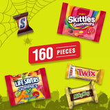 Mars Chocolate & Gummy Fun Size Variety Pack Skittles & Life Savers Gummies, Twix, Snickers Milky Way Bulk (66.44-Oz)