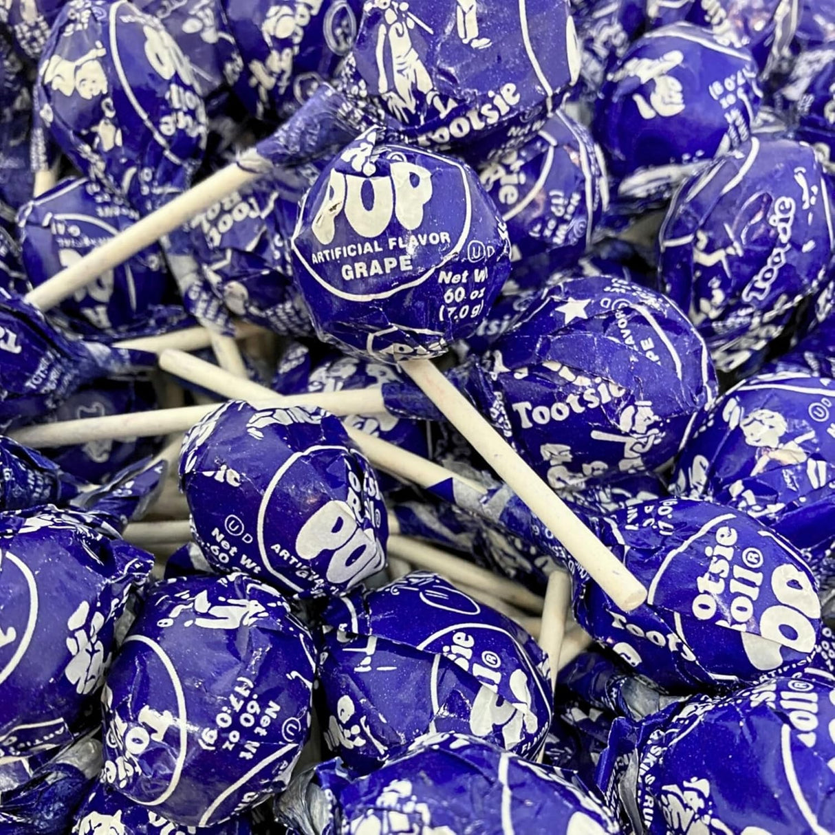 Tootsie Pops - Grape With Chewy Tootsie Roll Center 1 Lb