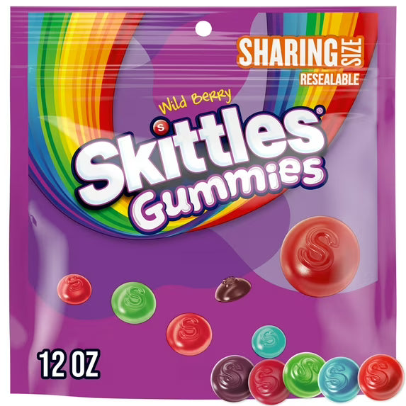 Wild Berry Skittles Gummies Bag 12 oz