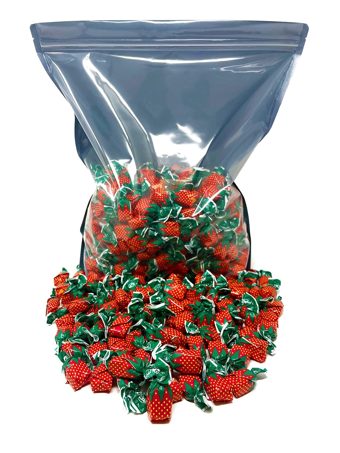 Arcor Strawberry Filled Hard Candy - 10 lbs - Classic Strawberry Flavored Filled With Chewy Strawberry Center Bulk Bag 160 oz.