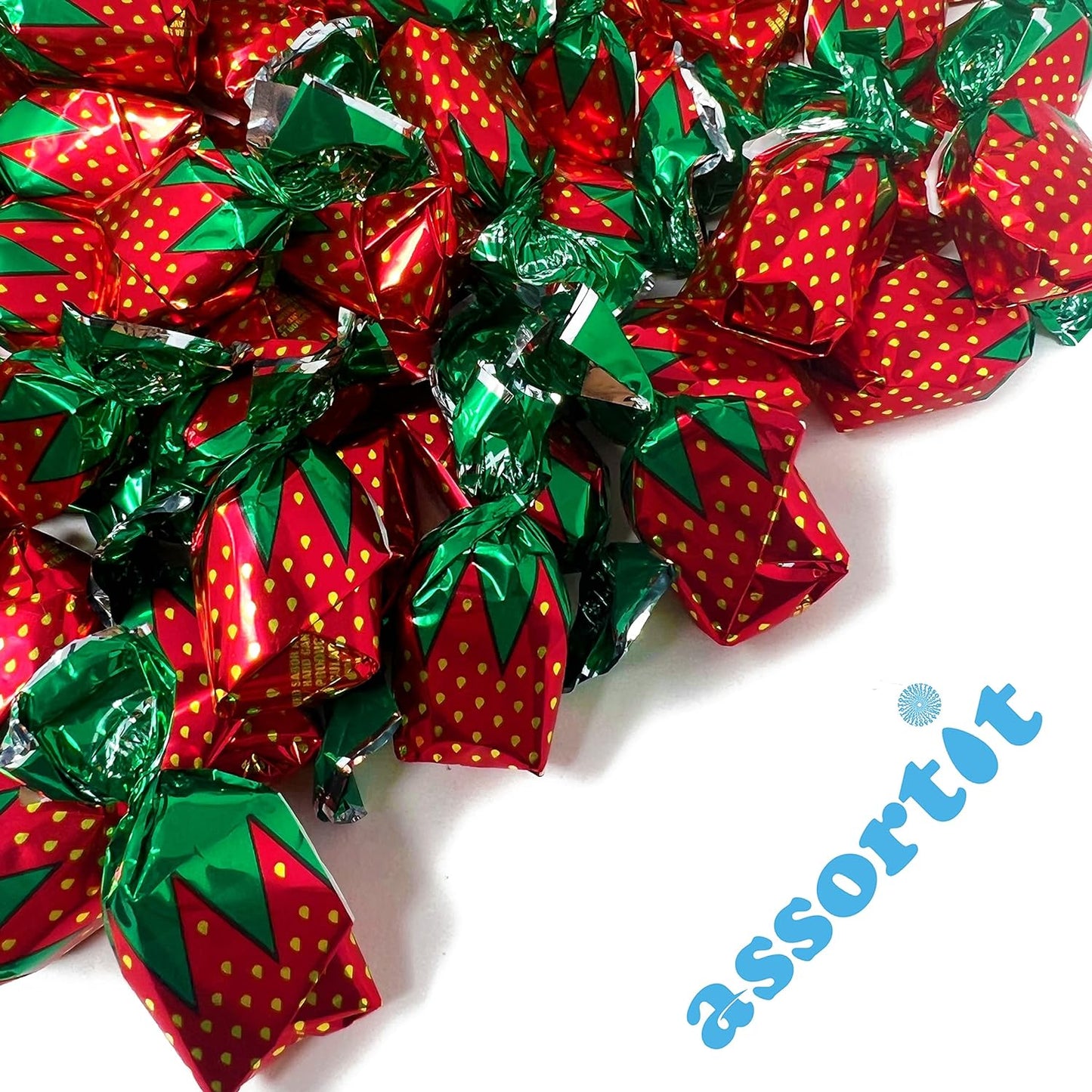 Arcor Strawberry Hard Candy - 6 lbs - Strawberry Filled With Real Strawberry Pulp - Bulk 96 oz.