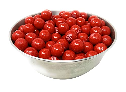 Dubble Bubble Sweet Cherry Fruit Flavor Bubblegum Red Colored Gumballs 3 Lbs Bulk Bag (48 Oz)