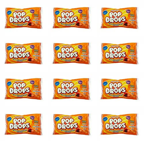 Tootsie Roll Pop Drops Candy Lollipop Suckers Without The Stick In Classic Assorted Fruit Flavors - 12 Count Of 2.25 oz Packs (1.68 lbs)