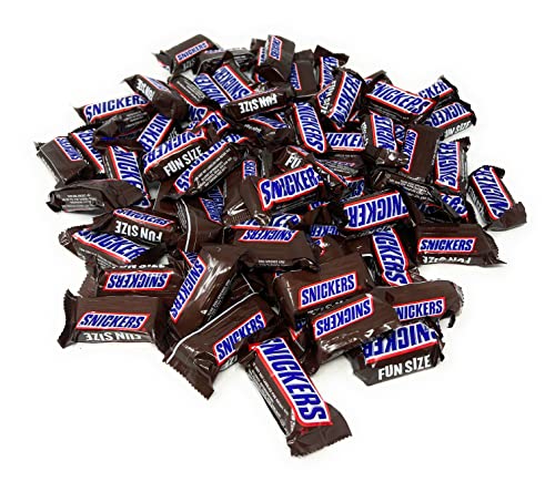 Fun Size Snickers Mini Chocolate Candy Bars Bulk 3 lbs (48 Oz)