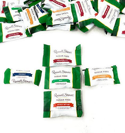 Russell Stover Sugar Free Chocolates Assorted Bulk Candy Made With Stevia Extract In Resealable Bag 1 lb (16oz)