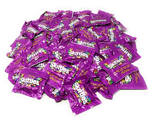 Skittles Wild Berry Flavor Candy Fun Size Packs 5 Lbs 125+ Bite Size Mini Packs Bulk Bag (80 Oz)