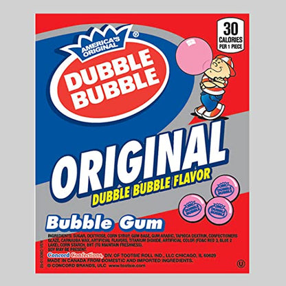 Assortit Dubble Bubble Original 1928 Classic Bubblegum Pink Colored Gumballs 3 Lbs  (48 Oz)