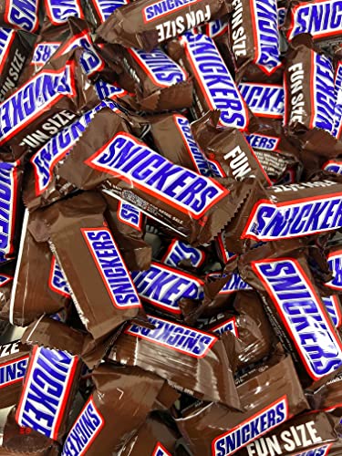 Fun Size Snickers Mini Chocolate Candy Bars Bulk 3 lbs (48 Oz)