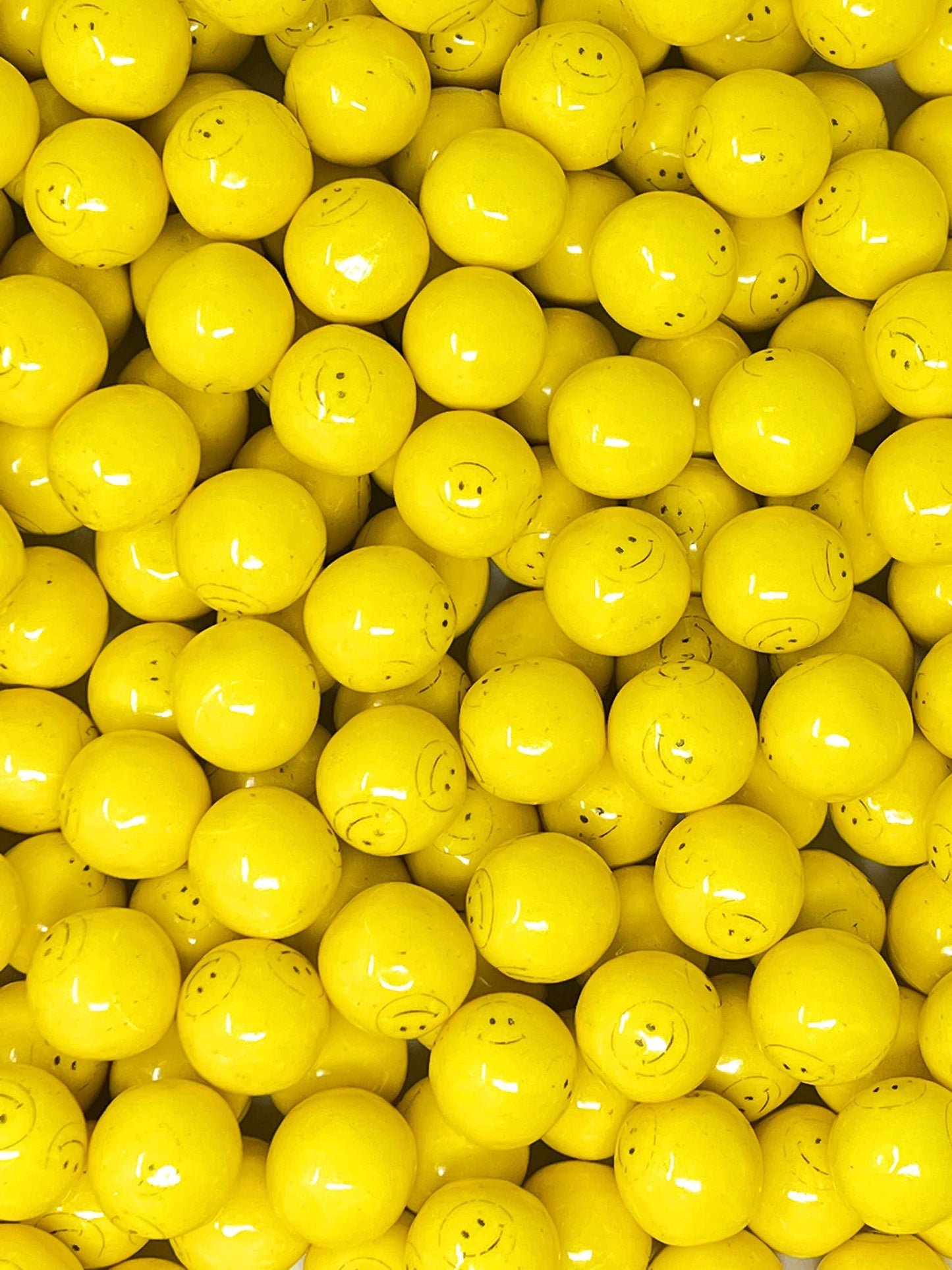 Dubble Bubble Smiley Face Bubblegum Yellow Colored Gumballs 3 Lbs (48 Oz)