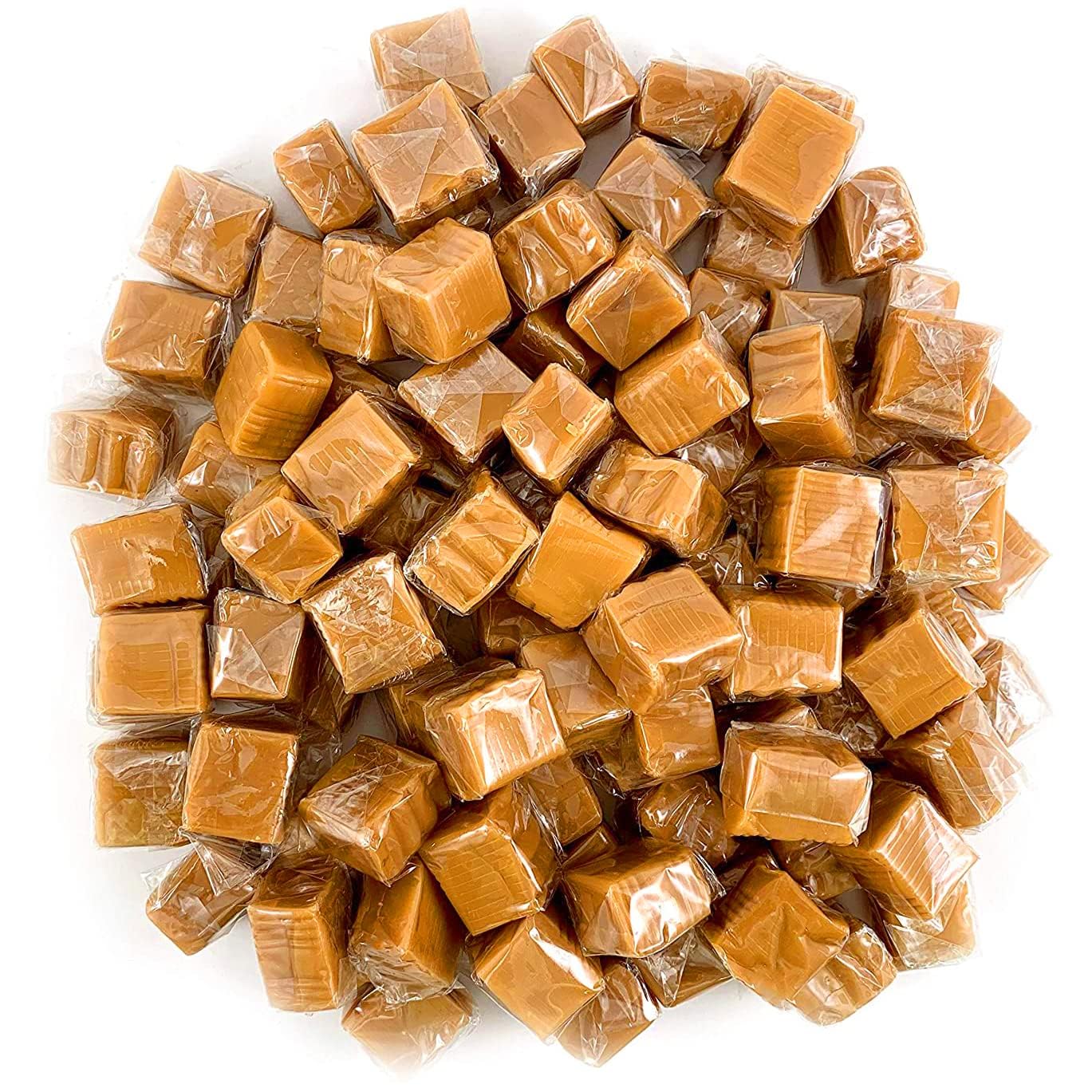 Arcor Premium Caramel Squares Chews - 3 lbs Bulk Bag (48 Oz)