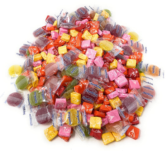 All American Chewy & Jelly Bulk 5.5Lbs Assorted Soft Fruity Candy Mix Starburst Original And Sunkist Jelly Belly Orange Strawberry Cherry Lemon Grapefruit Lime Raspberry 400+ Pcs (88 Oz)