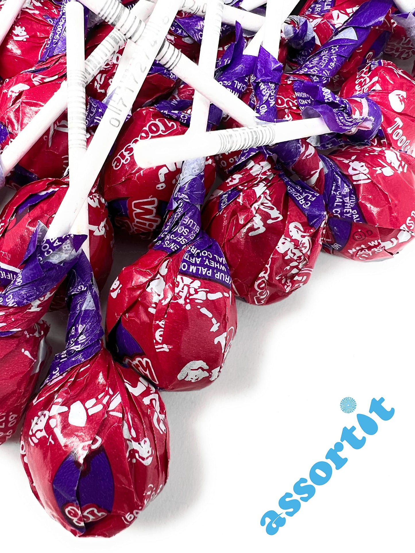 Cherry Lollipop Assortment - 2 lbs - Wild Cherry Berry Tootsie Pops with Tootsie Roll Center 32 oz.