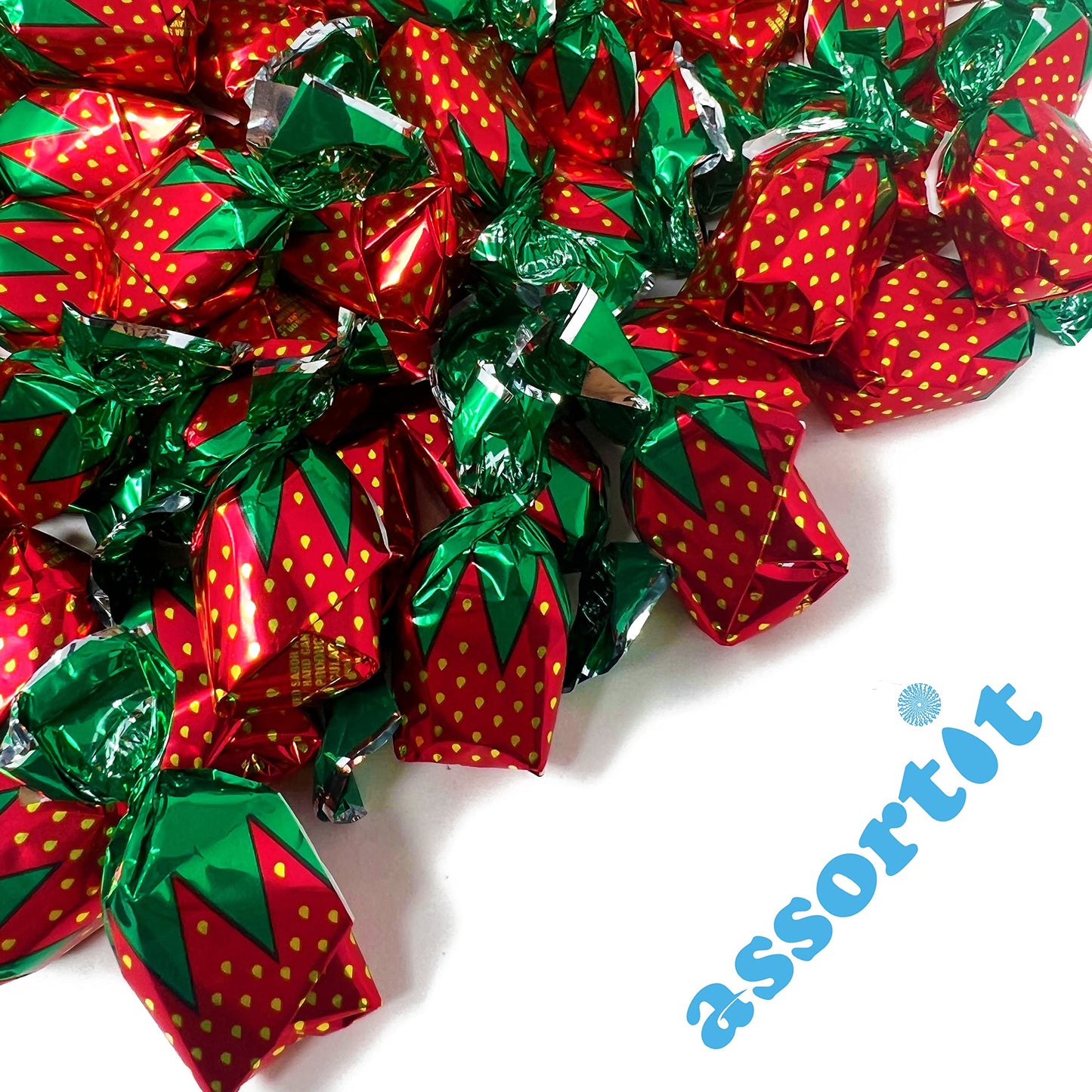Arcor Strawberry Hard Candy - 10 lbs - Strawberry Filled With Real Strawberry Pulp Bulk 160 oz.